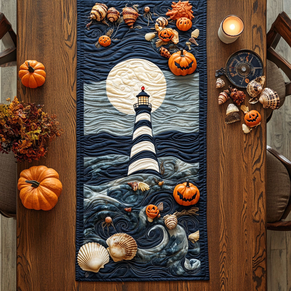 Whispering Lighthouse WN2207087CL Quilted Table Runner