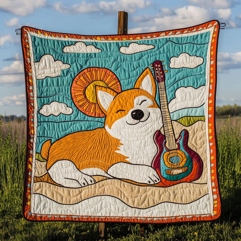 Corgi Guitar Dream WN1411079CL Quilt