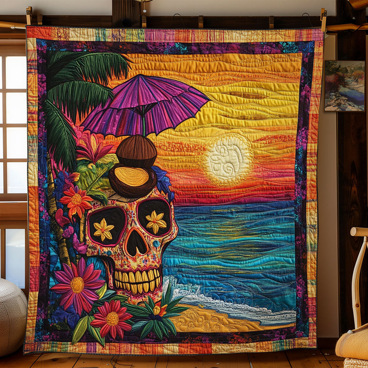 Paradise Skull WN2805027CL Quilt