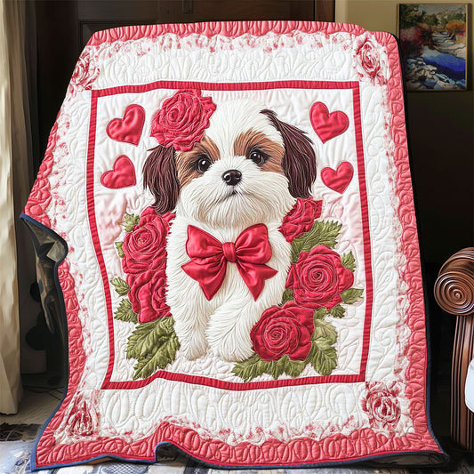 Valentine Shih Tzu WP0201058CL Quilt