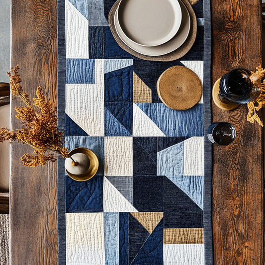 Curved Drift WN0407075CL Quilted Table Runner