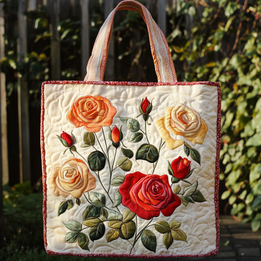 Radiant Rose WN2209063CL Quilted Tote Bag