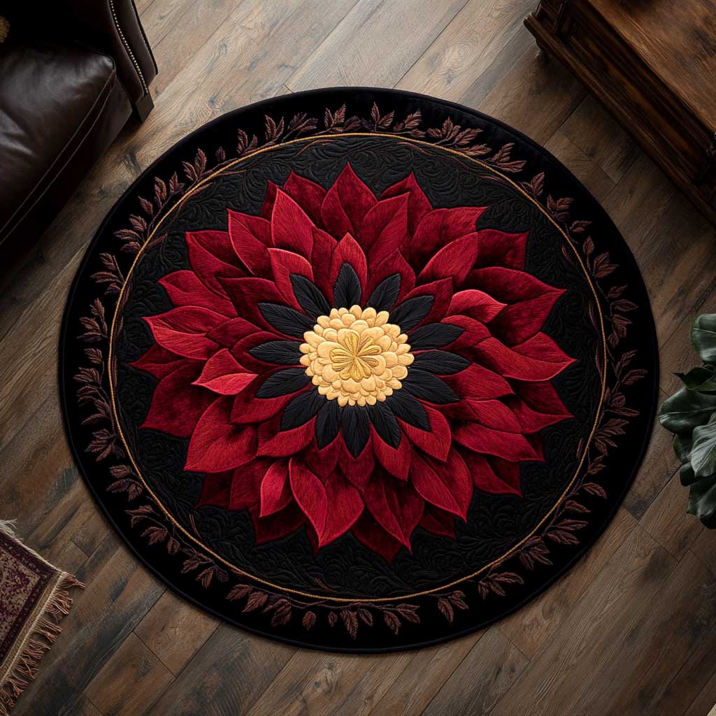 Velvet Dahlia WN2904056CL Quilted Round Mat