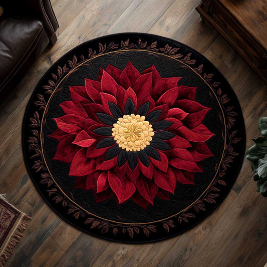 Velvet Dahlia WN2904056CL Quilted Round Mat