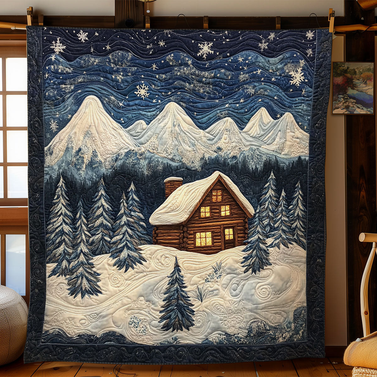 Snow Village WY1302001CL Quilt