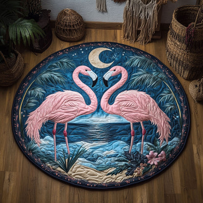Tropical Night Dance WY0107043CL Quilted Round Mat