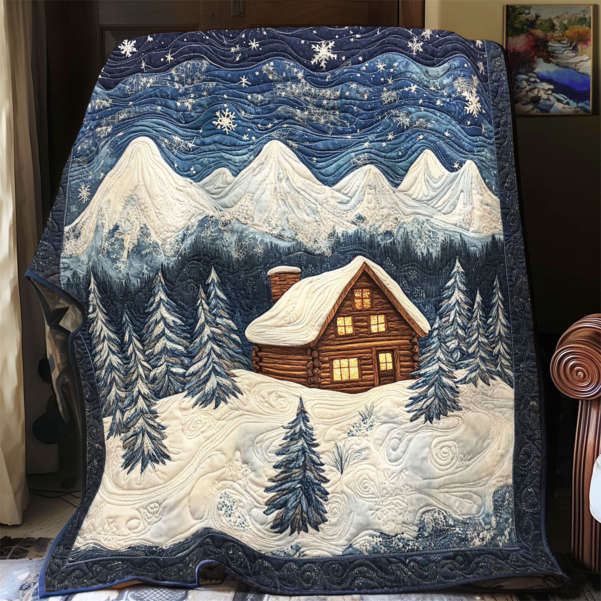 Snow Village WY1302001CL Quilt