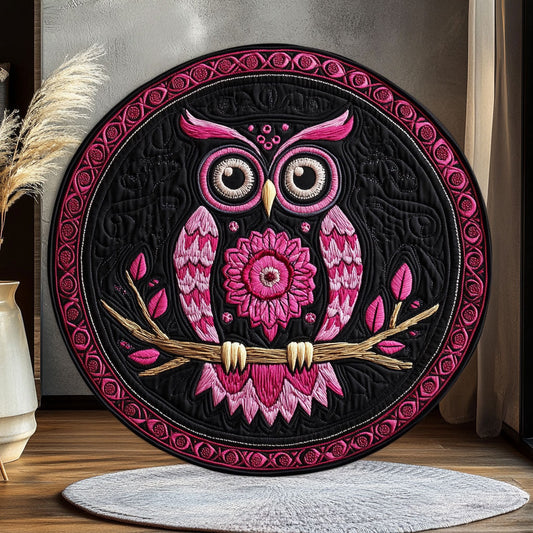 Lunar Owl WN2709044CL Quilted Round Mat