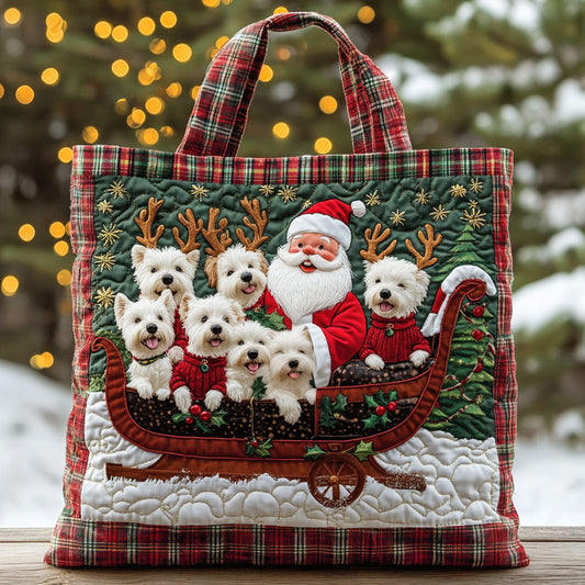 Terrier Holiday Joy WN1211114CL Quilted Tote Bag