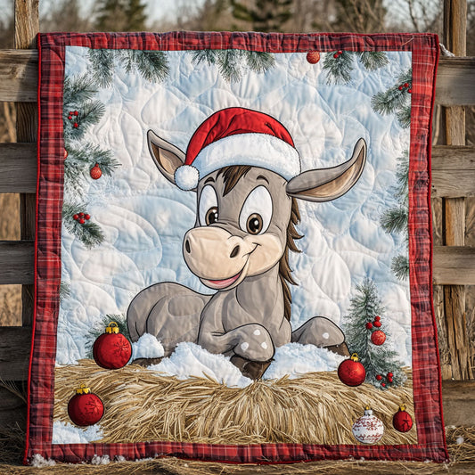 Rustic Donkey Noel WN1111073CL Quilt