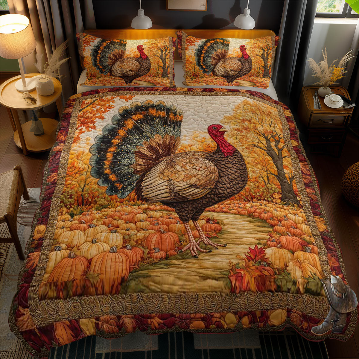 Harvest Turkey WN1911039CL Duvet Cover Set