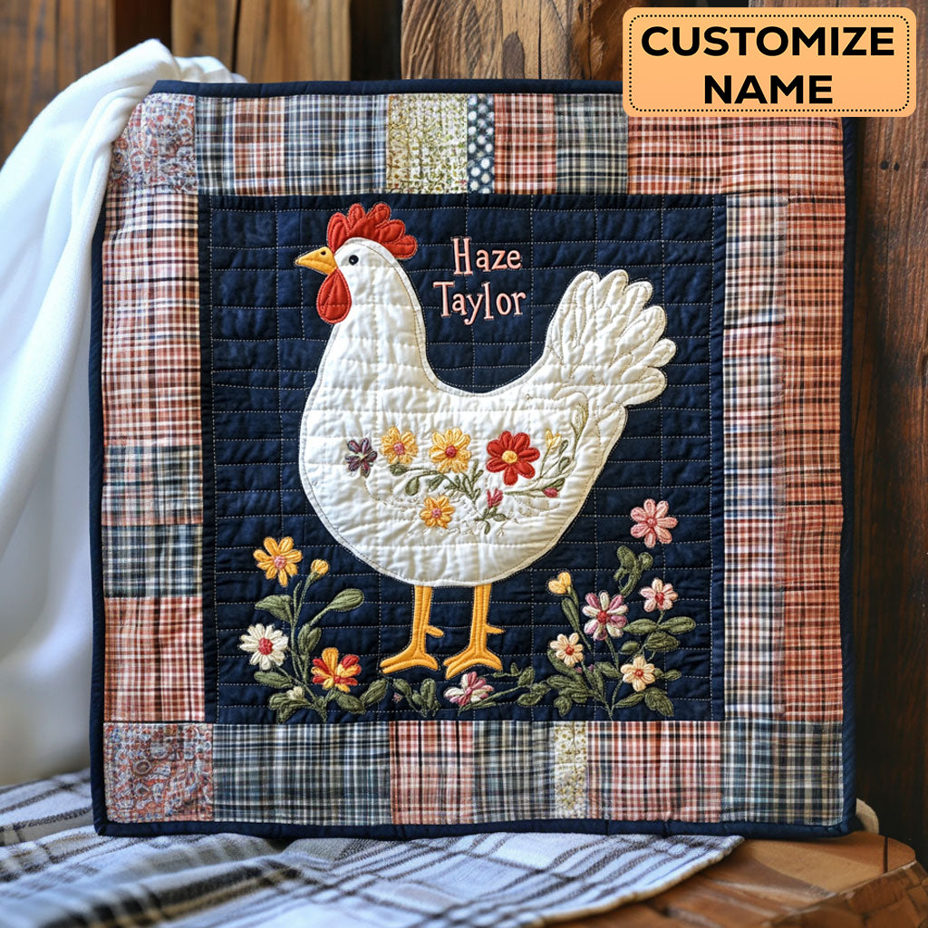 Happy Hen Days WN3007059CL Personalized Baby Quilt