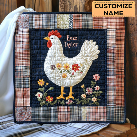 Happy Hen Days WN3007059CL Personalized Baby Quilt