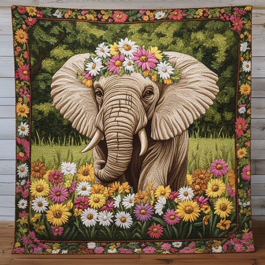 Daisy Elephant CP1604075CL Quilt