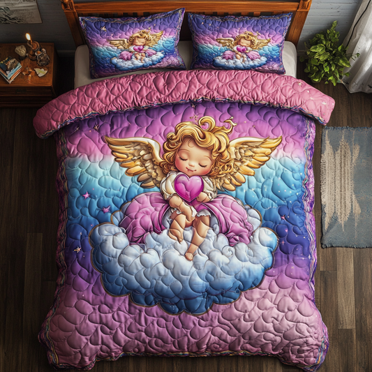 Cute Cupid In Cloud WY3012038CL Duvet Cover Set