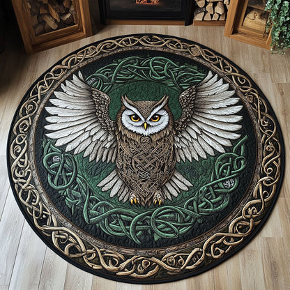 Enchanted Forest Owl WN1311030CL Quilted Round Mat