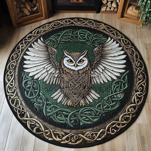Enchanted Forest Owl WN1311030CL Quilted Round Mat