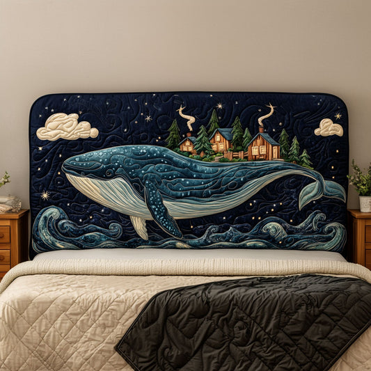 Whispering Whale Night KL2912001CL Quilted Headboard Slipcover