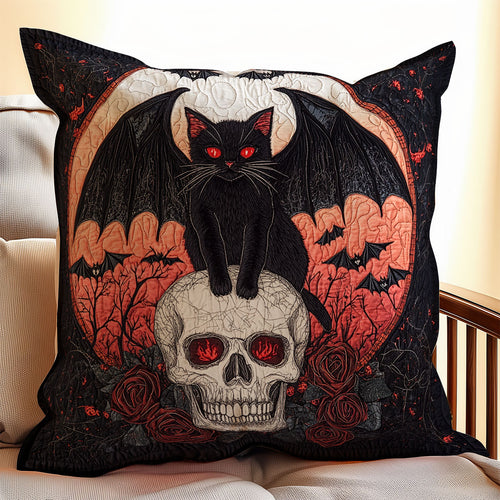 Skull Cat WX2201137CL Quilt Pillow Case