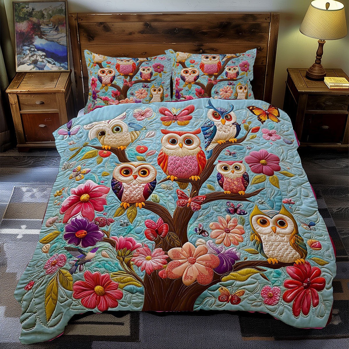 Tree Of Owl WY1312060CL Duvet Cover Set