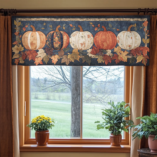 Pumpkin Hug WN2307066CL Quilted Valance
