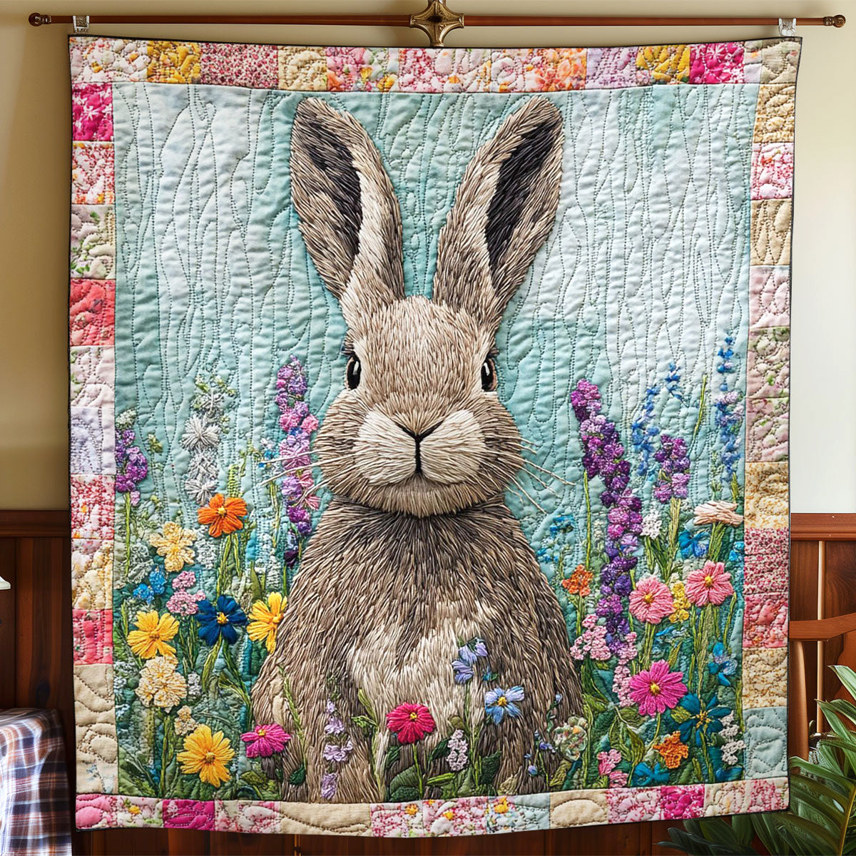 Floral Bunny CW1001041CL Quilt