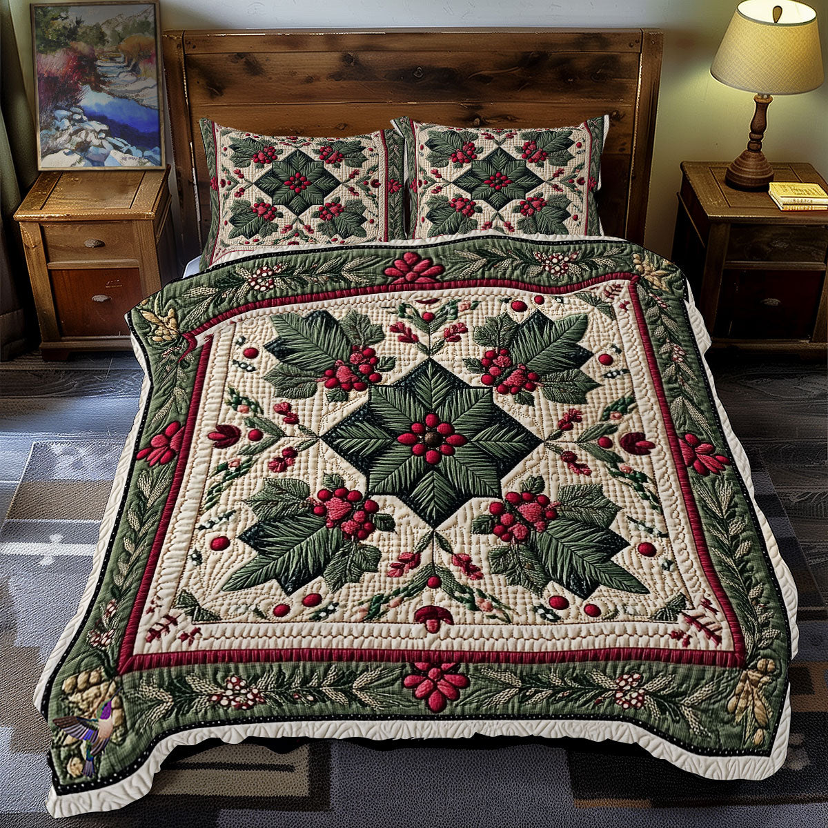 Christmas Holly WY2611060CL Duvet Cover Set