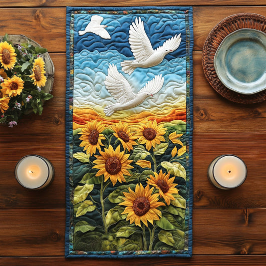 Dreamy Dove CW1405084CL Quilted Table Runner