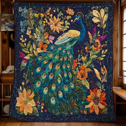 Peacock In Mystic Garden WY0602176CL Quilt