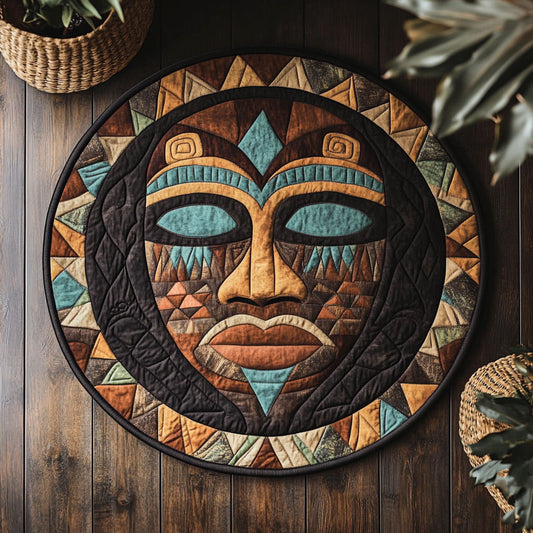 Tribal CM0406031CL Quilted Round Mat