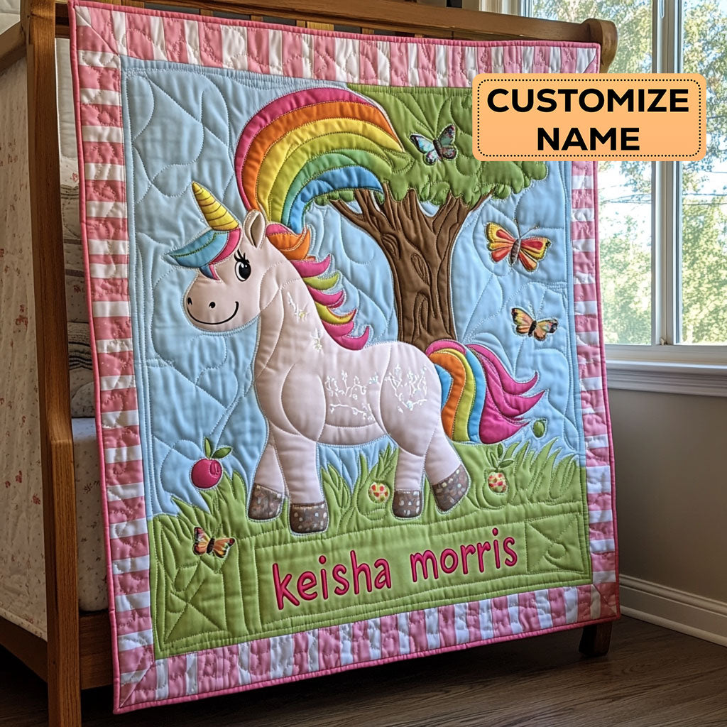 Unicorn Dream CP1807015CL Personalized Baby Quilt