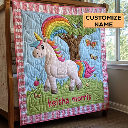Unicorn Dream CP1807015CL Personalized Baby Quilt