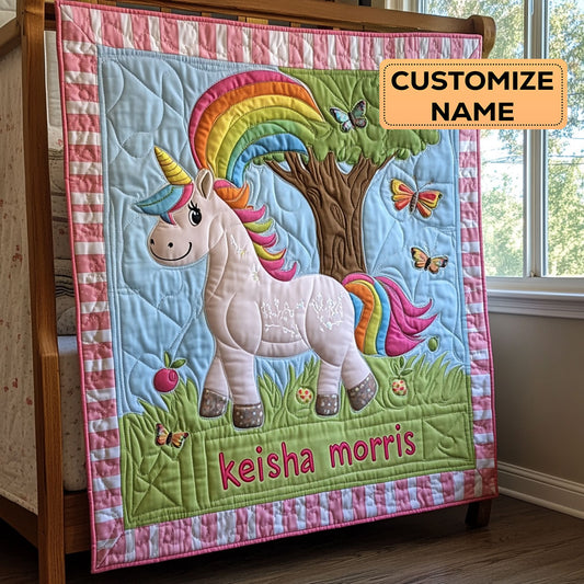 Unicorn Dream CP1807015CL Personalized Baby Quilt