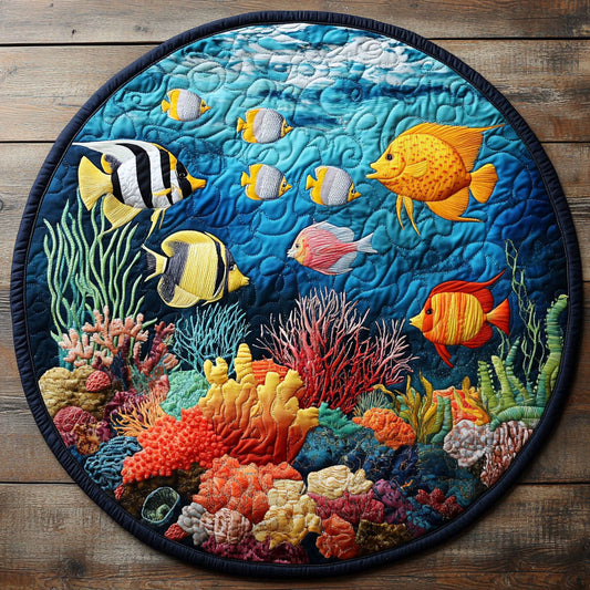 Marine Life CW1707033CL Quilted Round Mat
