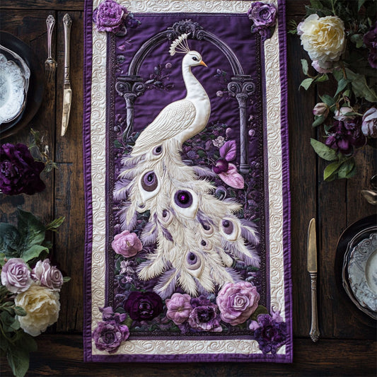Floral Peacock WY2205024CL Quilted Table Runner