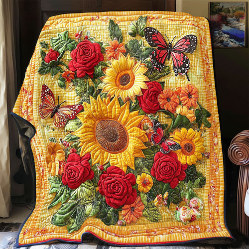 Flower Butterfly Garden WY2312026CL Quilt