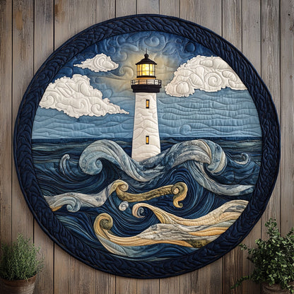Nautical Haven CM2304024CL Quilted Round Mat
