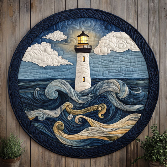 Nautical Haven CM2304024CL Quilted Round Mat