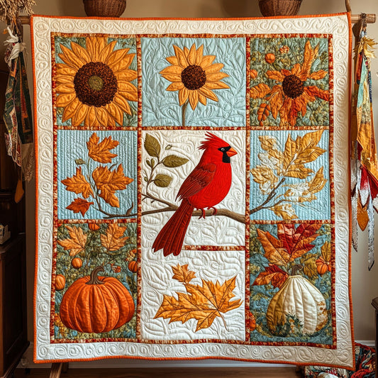 The October Cardinal WY0608076CL Quilt