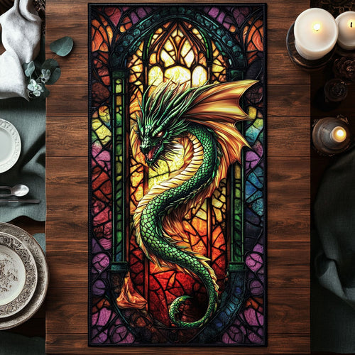 Dragon Guardian CW1301169CL Quilted Table Runner