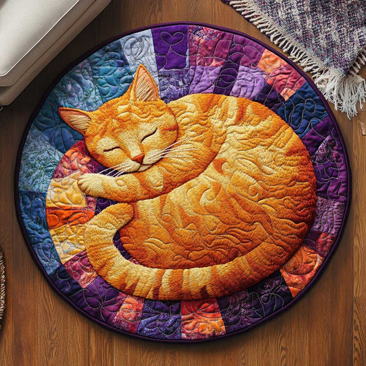 Sleeping Cat WN1903072CL Quilted Round Mat