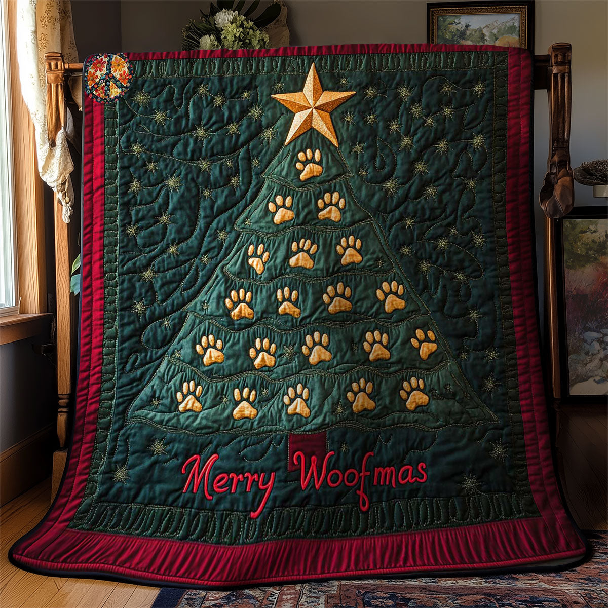 Holiday Paw Tree WN1411029CL Quilt