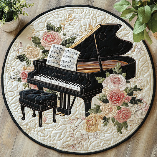 Piano Bloom CW3105637CL Quilted Round Mat
