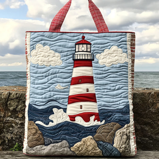 Coastal Lighthouse WN2309027CL Quilted Tote Bag