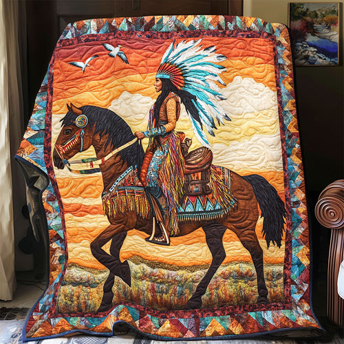 Native American Woman WX3105055CL Quilt