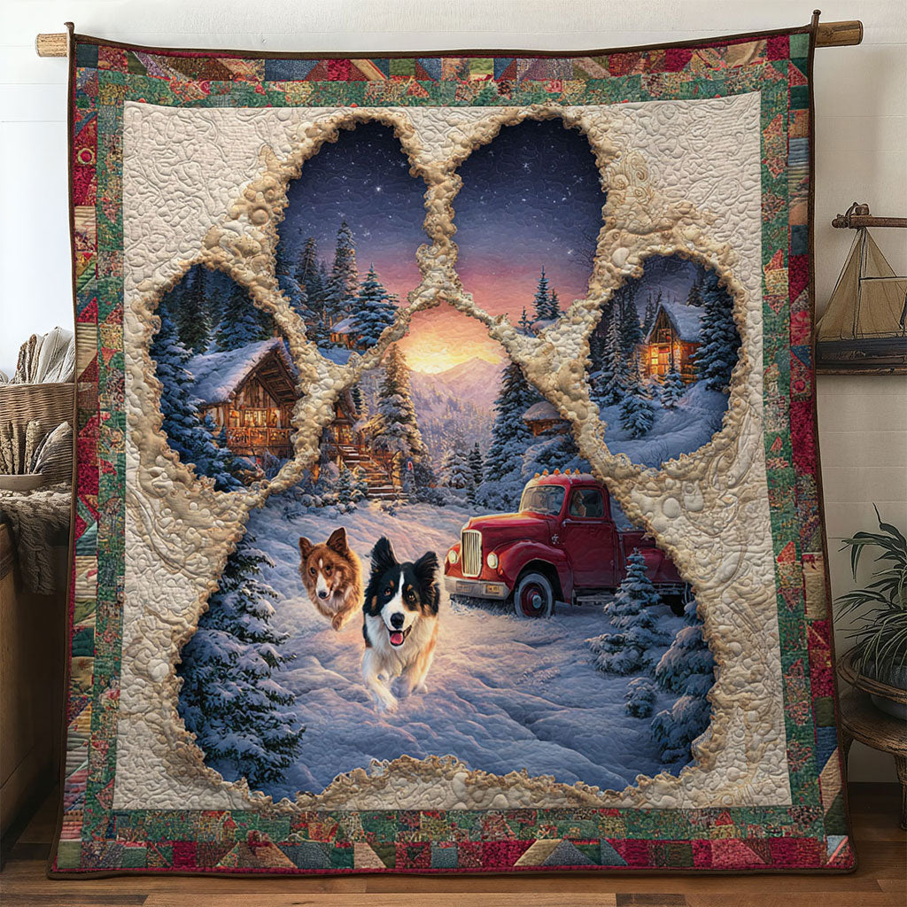 Border Collie Paw Love WN0611017CL Quilt
