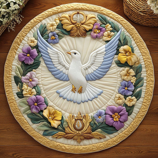 Peace Dove WY2204014CL Quilted Round Mat