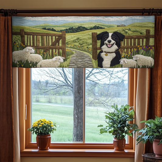 Border Collie Lamb WX0905005CL Quilted Valance
