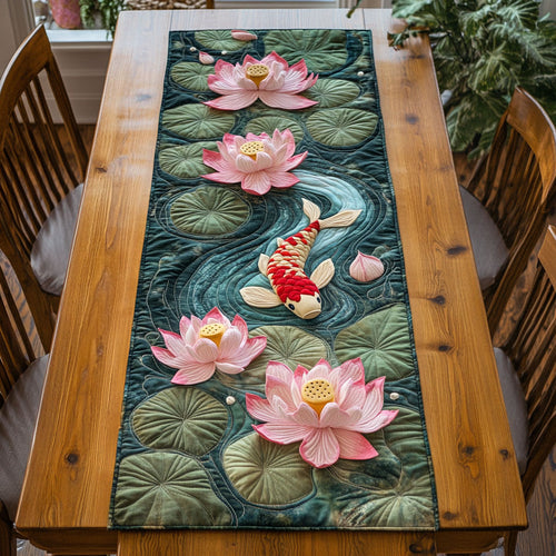 Serene Koi CP1001067CL Quilted Table Runner
