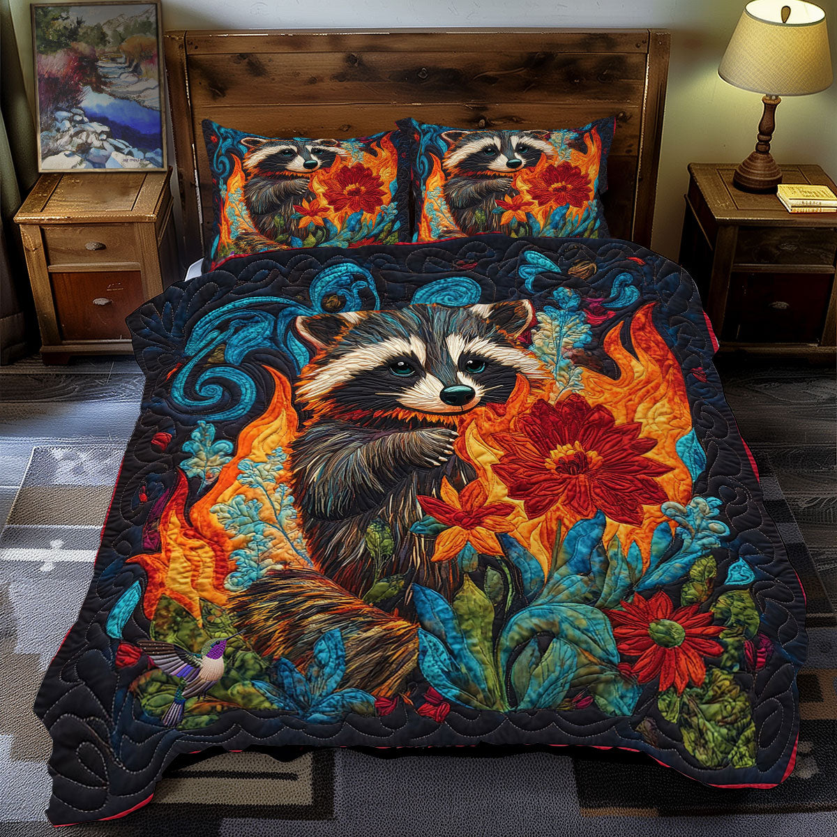 Mystic Raccoon WY2412040CL Duvet Cover Set
